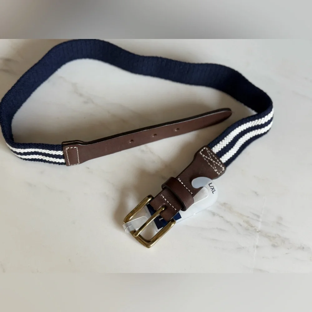 NEW NWT Gap Kids Belt stretch Brown and Blue kids / Boys Belt Size L / XL